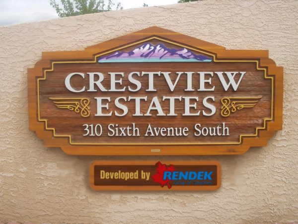 Sandblasted Cedar Sign